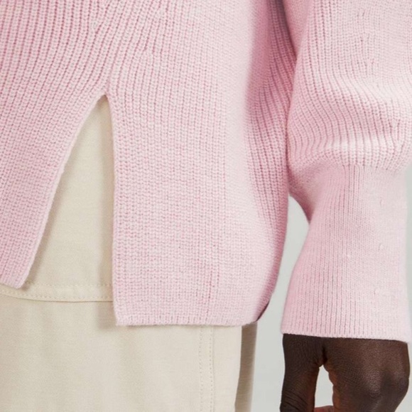 Lululemon. Pink Merino Wool Ribbed Crewneck Sweater - Picture 10 of 14